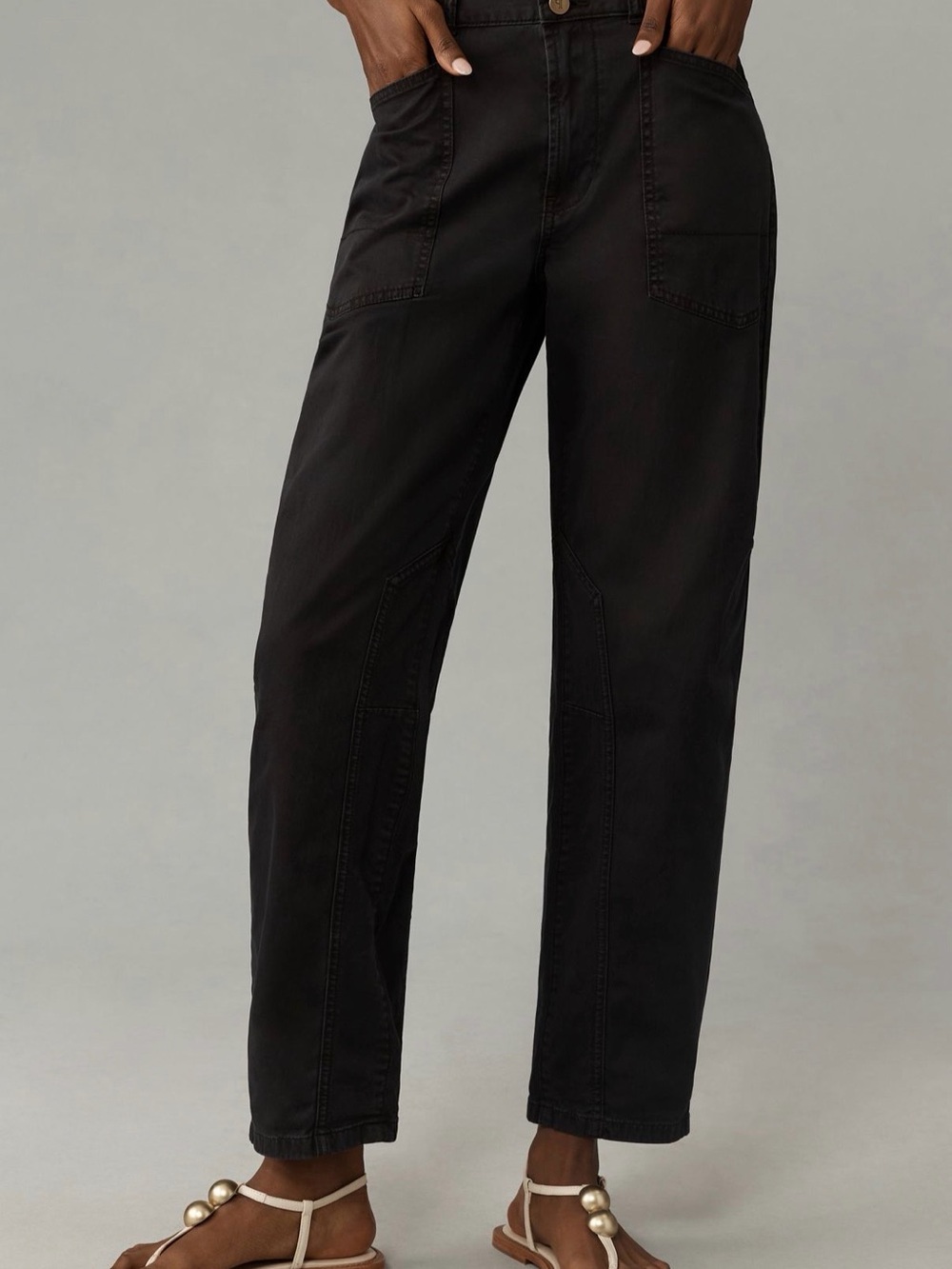 Pilcro Wanderer High-Rise Straight Leg Black Utility Pants